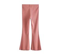 NEXT Mädchen Gerippte Leggings mit ausgestelltem Bein Rust Pink Numeric_158