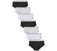 NEXT Mädchen Hipster-Slips, 7er-Pack Schwarz/Grau/Weiß 122-128