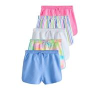 NEXT Mädchen Racer-Shorts im 5er-Pack Pink/Rainbow/Stripe Numeric_152