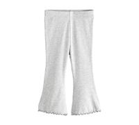 NEXT Mädchen Standard Gerippte Leggings mit ausgestelltem Bein Grau 104-110