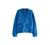 NEXT Mädchen Standard Jersey-Strickjacke mit gerüschten Taschen Blau 98