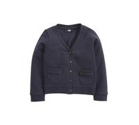 NEXT Mädchen Standard Jersey-Strickjacke mit gerüschten Taschen Marineblau 134