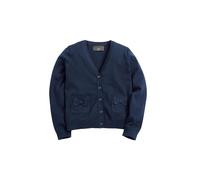 NEXT Mädchen Standard Strickjacke mit schleifenverzierten Taschen Marineblau Numeric_128