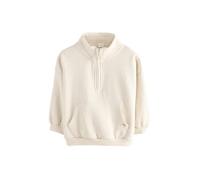NEXT Mädchen Standard Sweatshirt mit halblangem Reißverschluss Hafermehl 104-110