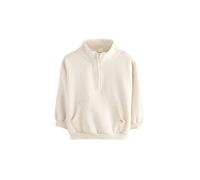 NEXT Mädchen Standard Sweatshirt mit halblangem Reißverschluss Hafermehl Numeric_104-numeric_110