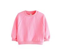NEXT Mädchen Standard Sweatshirt mit Rundhalsausschnitt Bright Pink 116-122