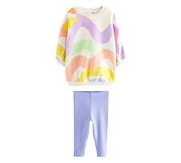 NEXT Mädchen Standard Sweatshirt und Leggings im Set Rainbow 92-98