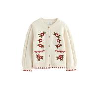 NEXT Mädchen Strickjacke mit Blümchenmuster 62-122