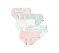 NEXT Mädchen Strukturierte Hipster im 5er-Pack Stripe Pink 146-152