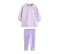 NEXT Mädchen Sweatshirts und Leggings im Set, Disney Aristocats Lila Violett numeric_74-numeric_80