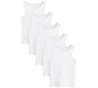 NEXT Mädchen Unterhemden im 5er-Pack Weiß 110-116