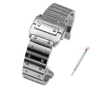 NEYENS Solide Edelstahl Uhrenarmband Für Cartier Santos Serie 100 Herren Armband 23mm Schmetterling Schnalle Uhr Zubehör, 23mm, Achat