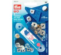 Prym Hosenhaken und -Stege (13 mm/ silberfarbig/ 4 St./ inkl. Werkzeug)