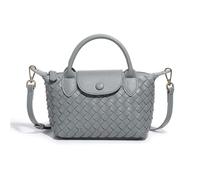 NFengHe Kleine Crossbody-Tasche für Damen, geflochten, trendige Ledertasche in Knöedelform, leichte Mini-Handtasche, A-light blue, 167.33 cubic inches