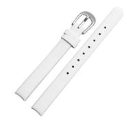 NFJNFCF 10 mm hochwertiges Echtleder-Armband, kompatibel mit Uhrenarmband K43231/K43232 K43235 K4323130 K4323209, Patent-Arc-Damenarmband(White- silver buckle)