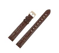 NFJNFCF 13/18/20 mm dünnes echtes Alligator-Uhrenarmband, kompatibel mit Longines Elegant Jialan Armband, Krokodillederarmband, L4.209.4 L4.721.4 Serie(Brown rose gold,16mm)