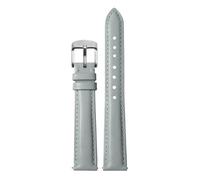 NFJNFCF 14 mm 16 mm 18 mm 20 mm Rindsleder-Armband, schlicht, kompatibel mit Casio, Fossil, Citizen, Uhrenarmband, DW, Damenarmband, Himmelblau, Rosa, Braun(Gray Silver,16mm width)