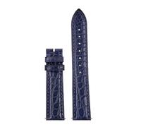 NFJNFCF 16 18 mm 20 mm Herren- und Damenarmband, kompatibel mit Cartier-Uhrenarmband aus echtem Leder, Key Must London Solo-Krokodil-Uhrenarmband(Blue no buckle,20mm-width)