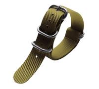 NFJNFCF 20 22 23 24 26mm Nylon Uhrenarmband Armband Uhrenarmband Sport Mode Armband Uhrenzubehör Manuelle Naht Einfaches Armband(Army green silver,26mm)