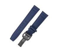 NFJNFCF 20 mm 21 mm 22 mm Uhrenarmband aus Nylon-Canvas-Stoff, kompatibel mit IWC Pilot Spitfire Timezone, oberes Armband, grün-schwarze Gürtel, Armbanduhrenarmbänder(Blue-Black-Z7,20mm)