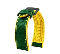 NFJNFCF 20 mm 22 mm 23 mm 24 mm wasserdichtes Uhrenarmband mit Nylon-Gummi-Unterseite, kompatibel mit Longines IWC Pilot Mark 18, kompatibel mit Uhrenarmband der Seiko Omega-Serie(Celestial Teal,22mm)