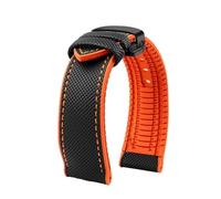 NFJNFCF 20 mm 22 mm 23 mm 24 mm wasserdichtes Uhrenarmband mit Nylon-Gummi-Unterseite, kompatibel mit Longines IWC Pilot Mark 18, kompatibel mit Uhrenarmband der Seiko Omega-Serie(Grey,21mm)