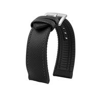 NFJNFCF 20 mm 22 mm 23 mm 24 mm wasserdichtes Uhrenarmband mit Nylon-Gummi-Unterseite, kompatibel mit Longines IWC Pilot Mark 18, kompatibel mit Uhrenarmband der Seiko Omega-Serie(Black Gray,21mm)