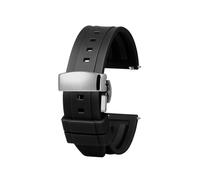 NFJNFCF 20 mm 22 mm 24 mm Uhrenarmband aus Gummi mit gebogenem Ende, kompatibel mit Omega 300/Seiko/TAG Heuer F1, Silikonarmband, Uhrenzubehör(Light Beige,20mm)