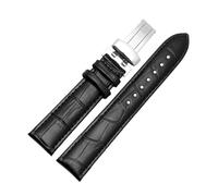 NFJNFCF 20 mm 22 mm Echtlederarmband, kompatibel mit Casio BEM-501 506 307 EDIFICE Series EFB-530 MTP-1303 Uhrenarmband, Schwarzbraun(Noir,22mm)