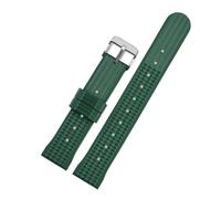 NFJNFCF 20 mm 22 mm Gummi-Armband kompatibel mit Seiko-Armband Yuanzu-Serie SLA017 SLA037 Silikon-Taucharmband PROSPEX Water Ghost Schwarz Grün(B Green-silver,22mm)