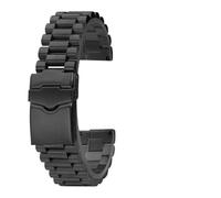 NFJNFCF 20 MM 22 MM Hochwertiges Herren-Uhrenarmband aus Edelstahl, kompatibel mit TAG Heuer F1-Uhrenarmbändern, silbernes Armband mit Faltschließe(Black strap,20mm-width)