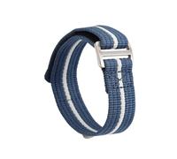 NFJNFCF 22 mm Nylon-Canvas-Uhrenarmband, kompatibel mit der führenden Tudor Submarine-Serie, FXD Co., Marken-Biwan, kleine rote Blume, wasserdichtes Uhrenarmband(Blue gray)