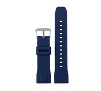 NFJNFCF 24 mm schwarzes Gummi-Uhrenarmband, kompatibel mit Casio PRG-600/600Y PRG-650/650Y Wachband PRW-6600 GA 2000 Uhrenarmband, wasserdichtes Armband(Blue-silve)