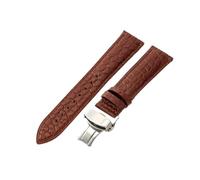NFJNFCF Amerikanisches Krokodil-Uhrenarmband aus echtem Leder, kompatibel mit Jaeger-LeCoultre Omega IWC Rolex Longines Tudor-Uhrenarmbändern(Brown-Steel-B1,14mm)