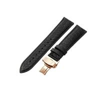 NFJNFCF Amerikanisches Krokodil-Uhrenarmband aus echtem Leder, kompatibel mit Jaeger-LeCoultre Omega IWC Rolex Longines Tudor-Uhrenarmbändern(Black-Rose-B1,14mm)
