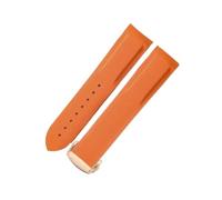 NFJNFCF Arc Interface 20 22 mm Silikon-Fluorkautschuk-Uhrenarmband, kompatibel mit Omega New Haima 300 Super Master Seiko Hamilton Zubehör(Orange(Noline)-RS-Z3,22mm)