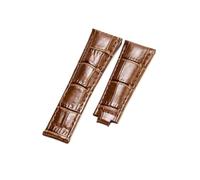 NFJNFCF Armband kompatibel mit Rolex SUBMARINER Yacht-Master DAYTONA GMT Leder Herrenarmband Uhrenzubehör 20 mm(Brown-no buckle)