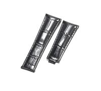 NFJNFCF Armband kompatibel mit Rolex SUBMARINER Yacht-Master DAYTONA GMT Leder Herrenarmband Uhrenzubehör 20 mm(Black-no buckle)