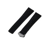 NFJNFCF Atmungsaktive, matte, exquisite Uhrenarmbänder aus echtem Rindsleder, kompatibel mit dem eleganten Gentleman-Uhrenarmband der Tag Heuer-Serie in den Größen 20, 22 und 24 mm(Black-BK-Z5,22mm)