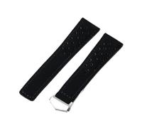 NFJNFCF Atmungsaktive, matte, exquisite Uhrenarmbänder aus echtem Rindsleder, kompatibel mit dem eleganten Gentleman-Uhrenarmband der Tag Heuer-Serie in den Größen 20, 22 und 24 mm(Black-ST-Z5,22mm)