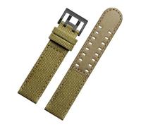 NFJNFCF Canvas-Lederboden, kompatibel mit Hamilton Khaki Field Watch H760250 H68201993/H7761653, Nylon-Armband, Seiko Herren-Sportarmband, 20 mm, 22 mm(Khaki Black,22mm)