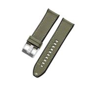 NFJNFCF Fortschrittliches ergonomisches Armband, kompatibel mit Diesel Officer 26 mm Uhrenarmband, Silikonbasis, Nylonoberfläche, verbessertes Handgelenk, bequem(Army Green-ST-K3)