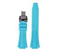 NFJNFCF GA-2100 Uhrenarmband, kompatibel mit Casio GBM-2100/GM-2100/GA-B2100-Serie, Schnellverschluss, hervorstehendes Gummi-Uhrenarmband, 16 mm(Sblue-black Folding)
