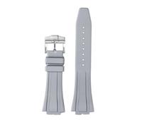NFJNFCF GA-2100 Uhrenarmband, kompatibel mit Casio GBM-2100/GM-2100/GA-B2100-Serie, Schnellverschluss, hervorstehendes Gummi-Uhrenarmband, 16 mm(Gray-silver pin)