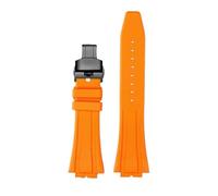 NFJNFCF GA-2100 Uhrenarmband, kompatibel mit Casio GBM-2100/GM-2100/GA-B2100-Serie, Schnellverschluss, hervorstehendes Gummi-Uhrenarmband, 16 mm(Orange-black Foldin)