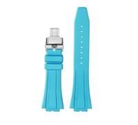 NFJNFCF GA-2100 Uhrenarmband, kompatibel mit Casio GBM-2100/GM-2100/GA-B2100-Serie, Schnellverschluss, hervorstehendes Gummi-Uhrenarmband, 16 mm(Sblue-silver Folding)