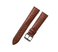 NFJNFCF Glatte, langlebige Echt-Krokodil-Uhrenarmbänder, kompatibel mit Tissot Longines Omega, schweißfestes Armband, Schwarz, Braun, 14 16 17 1819 20 21 22 mm(Brown-Black-K1,18mm)