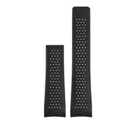 NFJNFCF Gummi-Armband kompatibel mit TAG HEUER GRAND CARRERA Armbandband Weiches Silikonarmband(Black-no buckle,24mm)