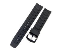 NFJNFCF Gummi-Uhrenarmband, kompatibel mit Casio Edifice Series EF-550D, schwarzes Gummi-Harz-Uhrenarmband, ersetzt 22-mm-Armband(Black-Black-K2)