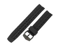NFJNFCF Gummi-Uhrenarmband, kompatibel mit Casio Edifice Series EF-550D, schwarzes Gummi-Harz-Uhrenarmband, ersetzt 22-mm-Armband(Black-Black-K27)